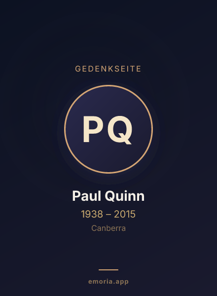 Gedenkportrait von Paul Quinn