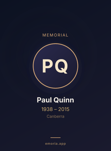 Memorial portrait of Paul Quinn