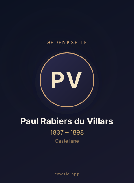 Gedenkportrait von Paul Rabiers du Villars