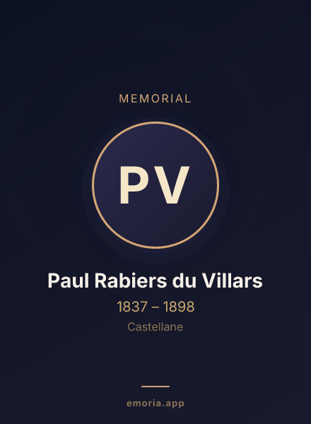 Memorial portrait of Paul Rabiers du Villars
