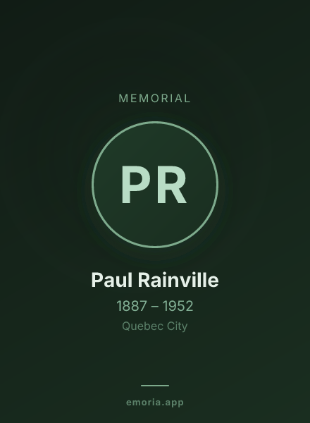 Memorial portrait of Paul Rainville