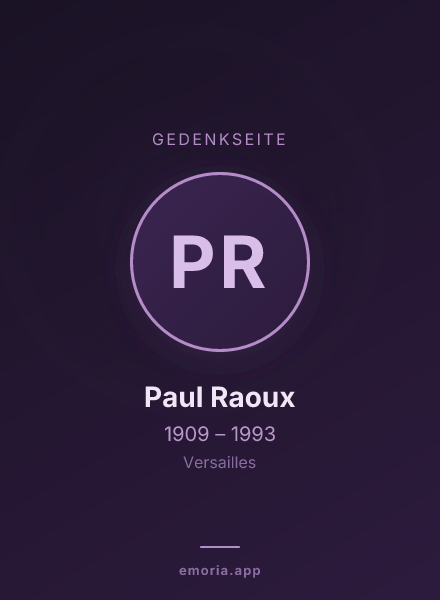 Gedenkportrait von Paul Raoux