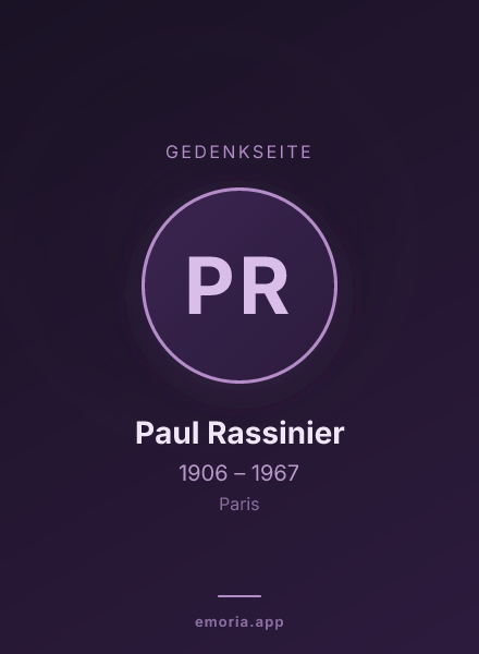 Gedenkportrait von Paul Rassinier