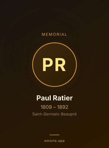 Memorial portrait of Paul Ratier