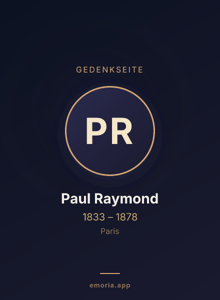 Gedenkportrait von Paul Raymond