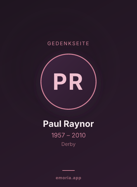 Gedenkportrait von Paul Raynor