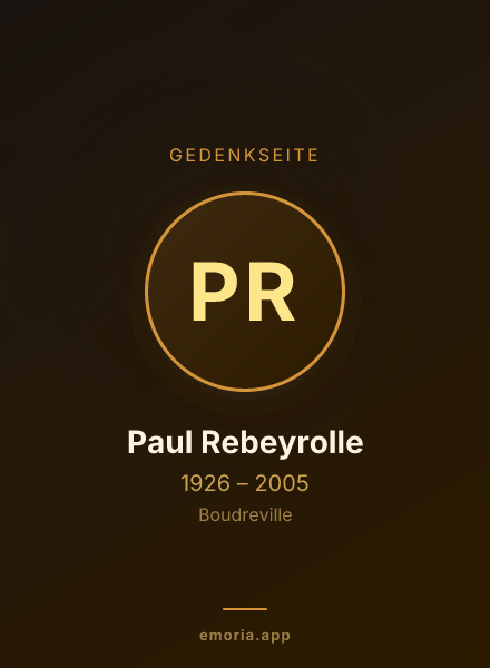 Gedenkportrait von Paul Rebeyrolle
