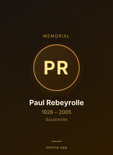 Memorial portrait of Paul Rebeyrolle