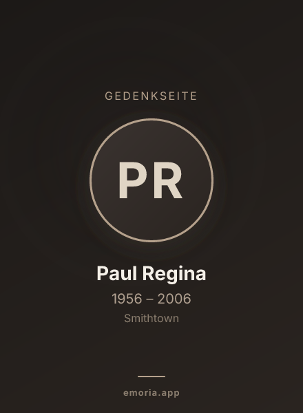 Gedenkportrait von Paul Regina