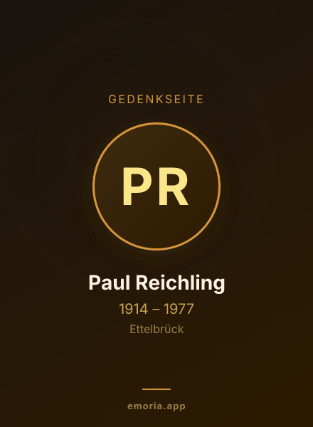 Gedenkportrait von Paul Reichling