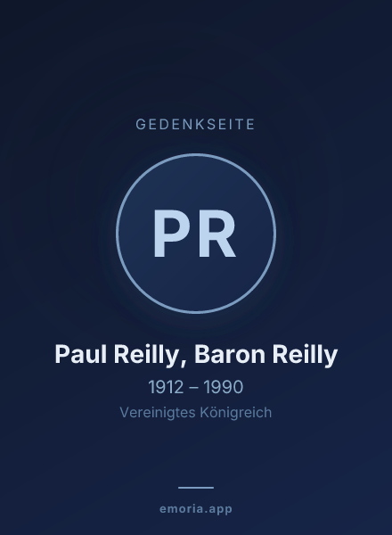Gedenkportrait von Paul Reilly, Baron Reilly