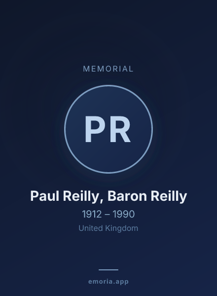 Memorial portrait of Paul Reilly, Baron Reilly