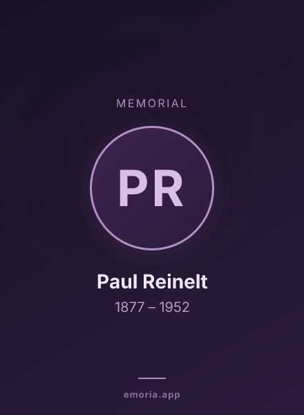 Memorial portrait of Paul Reinelt