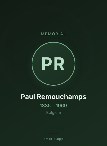 Memorial portrait of Paul Remouchamps