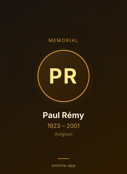 Memorial portrait of Paul Rémy