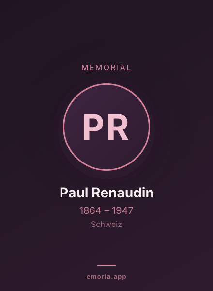 Memorial portrait of Paul Renaudin