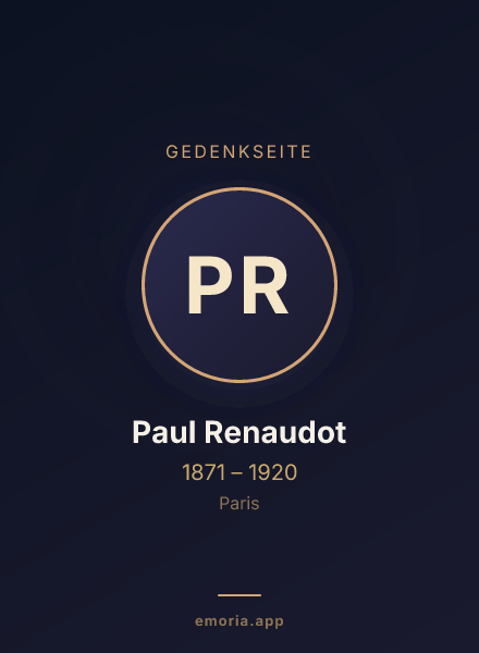 Gedenkportrait von Paul Renaudot