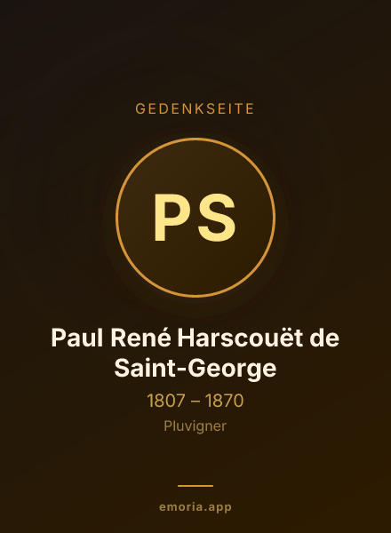 Gedenkportrait von Paul René Harscouët de Saint-George