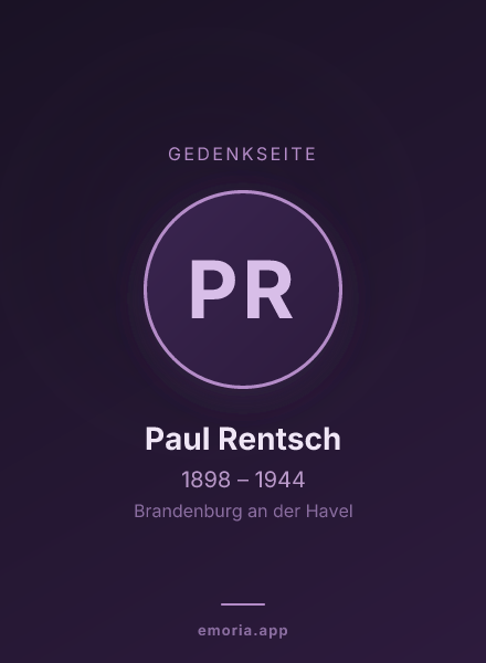 Gedenkportrait von Paul Rentsch