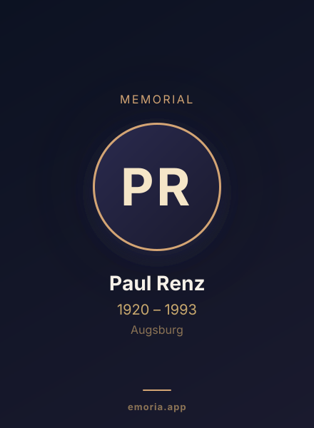 Memorial portrait of Paul Renz