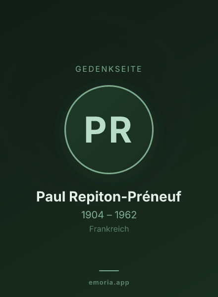 Gedenkportrait von Paul Repiton-Préneuf