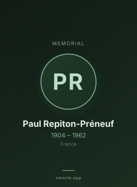 Memorial portrait of Paul Repiton-Préneuf