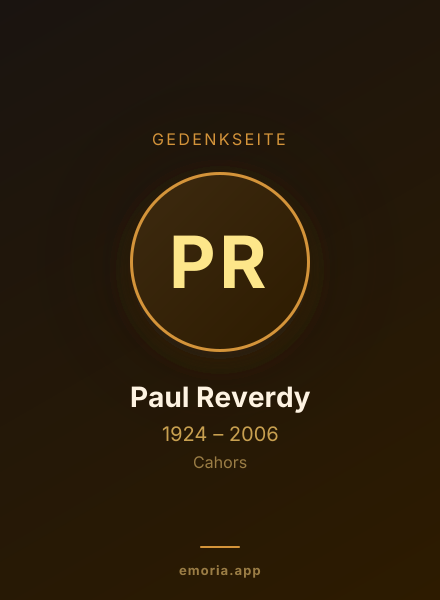 Gedenkportrait von Paul Reverdy