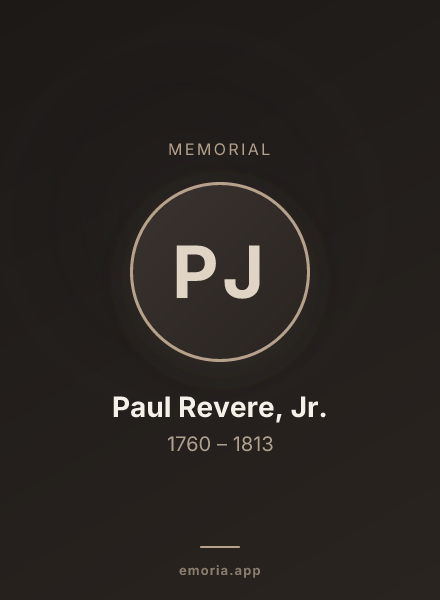 Memorial portrait of Paul Revere, Jr.
