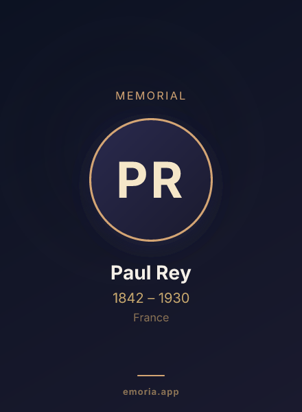 Memorial portrait of Paul Rey