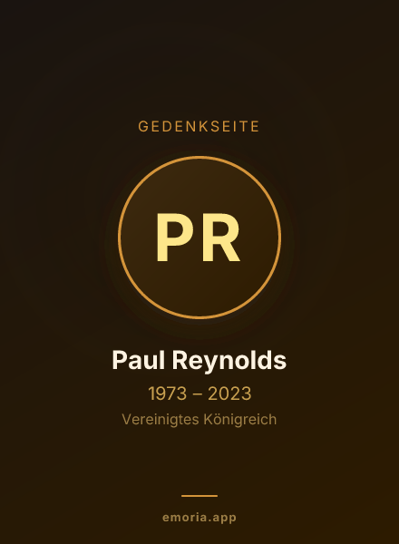 Gedenkportrait von Paul Reynolds
