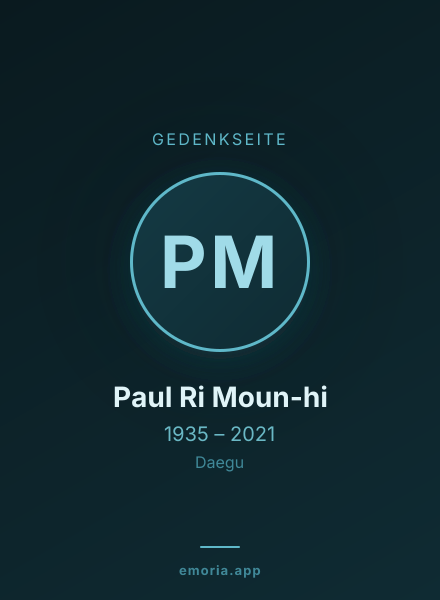 Gedenkportrait von Paul Ri Moun-hi