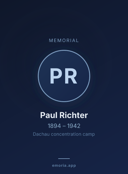Memorial portrait of Paul Richter