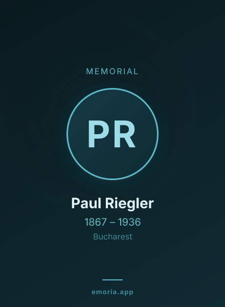 Memorial portrait of Paul Riegler