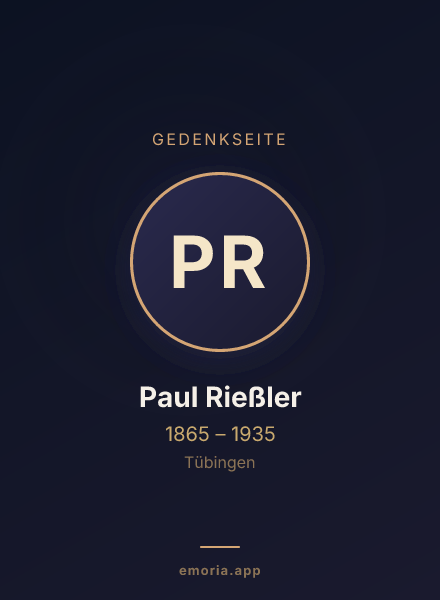 Gedenkportrait von Paul Rießler