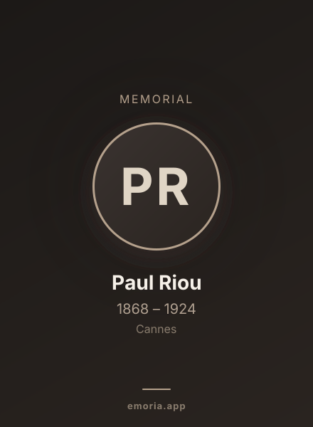 Memorial portrait of Paul Riou