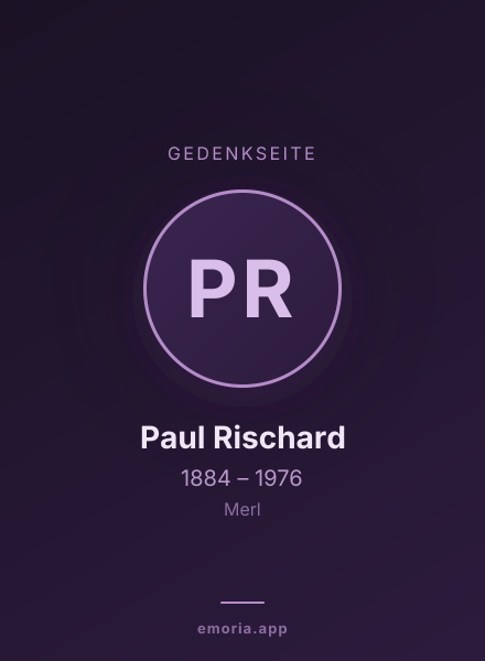 Gedenkportrait von Paul Rischard