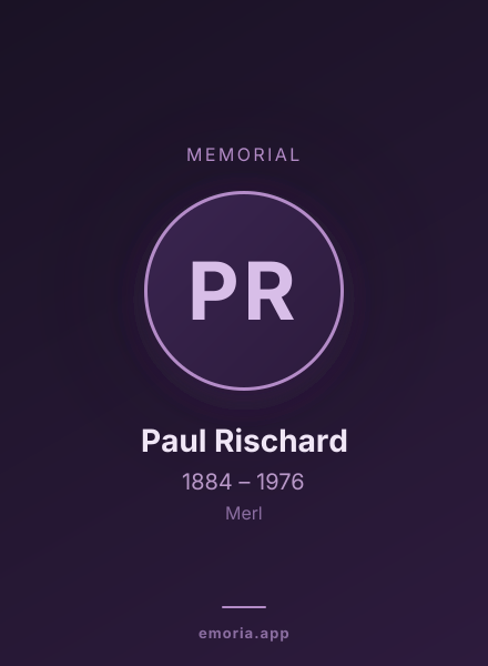 Memorial portrait of Paul Rischard