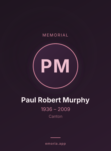 Memorial portrait of Paul Robert Murphy