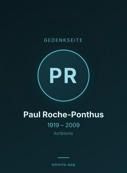 Gedenkportrait von Paul Roche-Ponthus