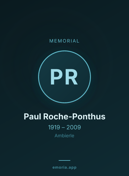 Memorial portrait of Paul Roche-Ponthus
