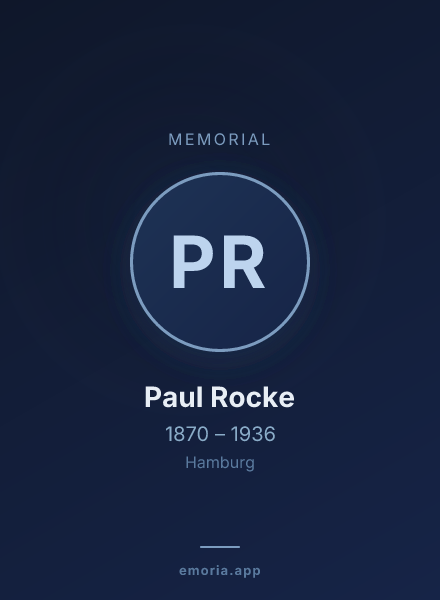 Memorial portrait of Paul Rocke