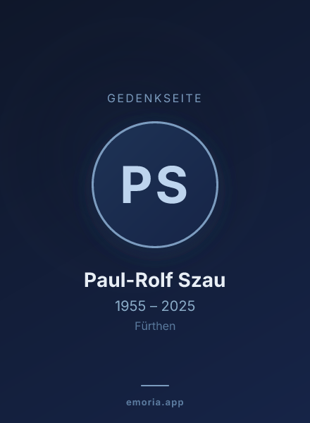 Gedenkportrait von Paul-Rolf Szau