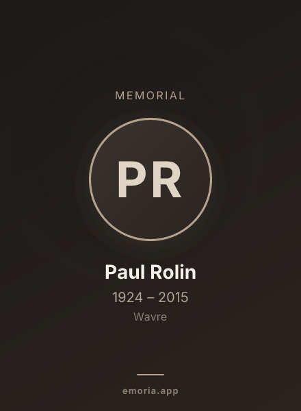 Memorial portrait of Paul Rolin