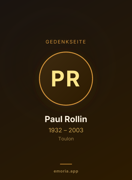 Gedenkportrait von Paul Rollin