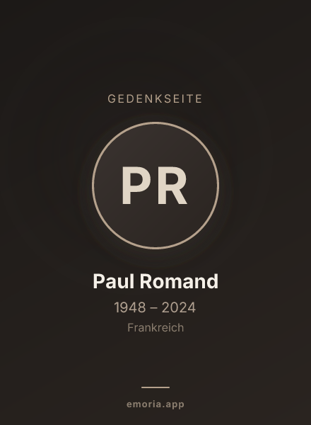 Gedenkportrait von Paul Romand