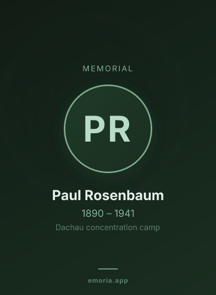 Memorial portrait of Paul Rosenbaum