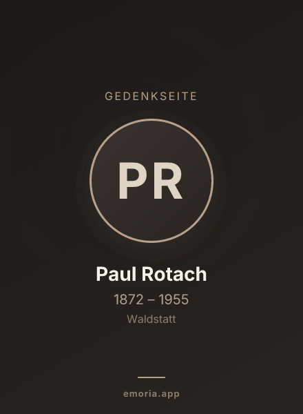 Gedenkportrait von Paul Rotach