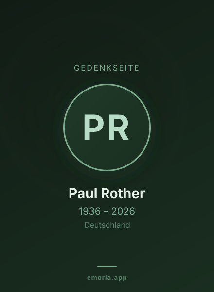 Gedenkportrait von Paul Rother