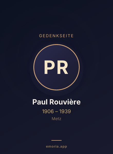 Gedenkportrait von Paul Rouvière