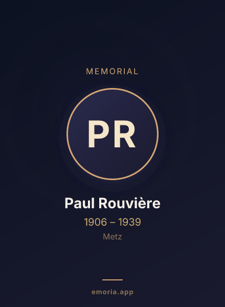 Memorial portrait of Paul Rouvière